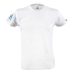 Koszulka Adidas biała - niebieskie logo