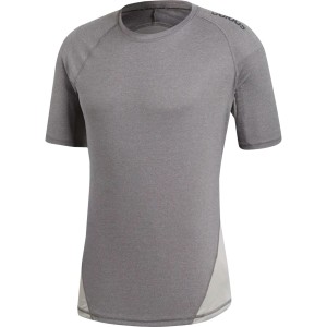 Koszulka Techfit ALPHASKIN Adidas popielata z krótkim rękawem 