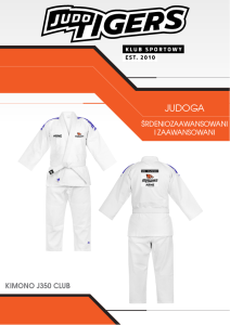 TIGERS JUDOGA ADIDAS J350 DLA ŚREDNIOZAAWANSOWANYCH I ZAAWANSOWANYCH 