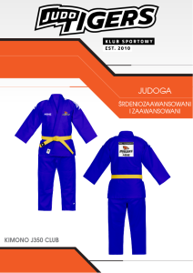 TIGERS JUDOGA ADIDAS J350 NIEBIESKA DLA ŚREDNIOZAAWANSOWANYCH I ZAAWANSOWANYCH  