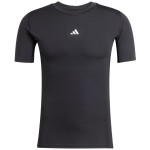 Koszulka TechFit Adidas czarna z krótkim rękawem 