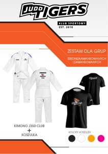 ZESTAW TIGERS DLA ŚREDNIOZAAWANSOWANYCH I ZAAWANSOWANYCH JUDOGA ADIDAS J350 + KOSZULKA  