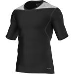 Koszulka TechFit Base Adidas czarna z krótkim rękawem 