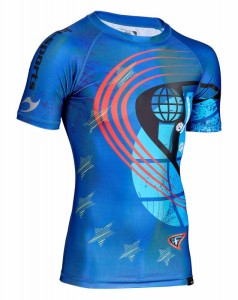 Koszulka rashguard Ju-Sports z krótkim rękawem JJIF APPROVED niebieska