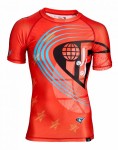 Koszulka rashguard Ju-Sports z krótkim rękawem JJIF APPROVED czerwona